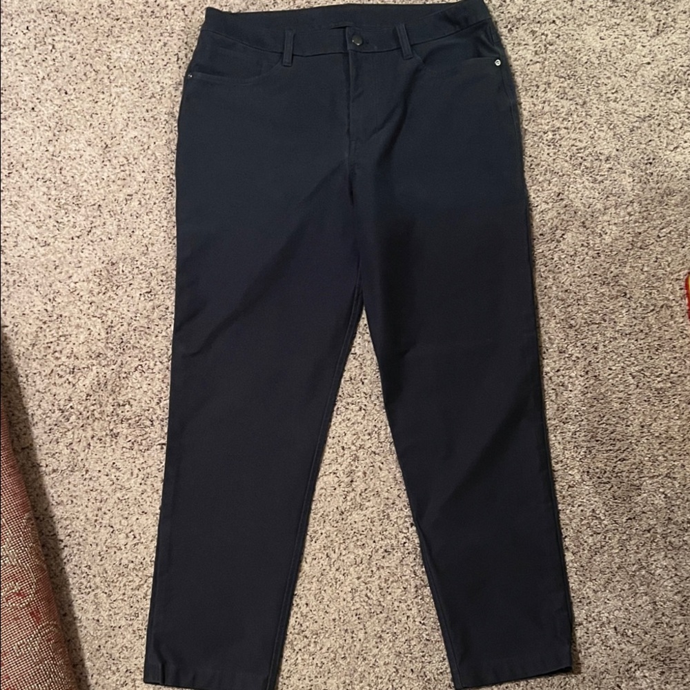 Lululemon Athletica Men's Dark Blue Chinos ABC 5 Pocket Pant Classic fit